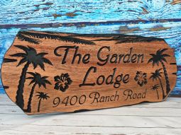 Personalized Beach Sign with Palm Trees